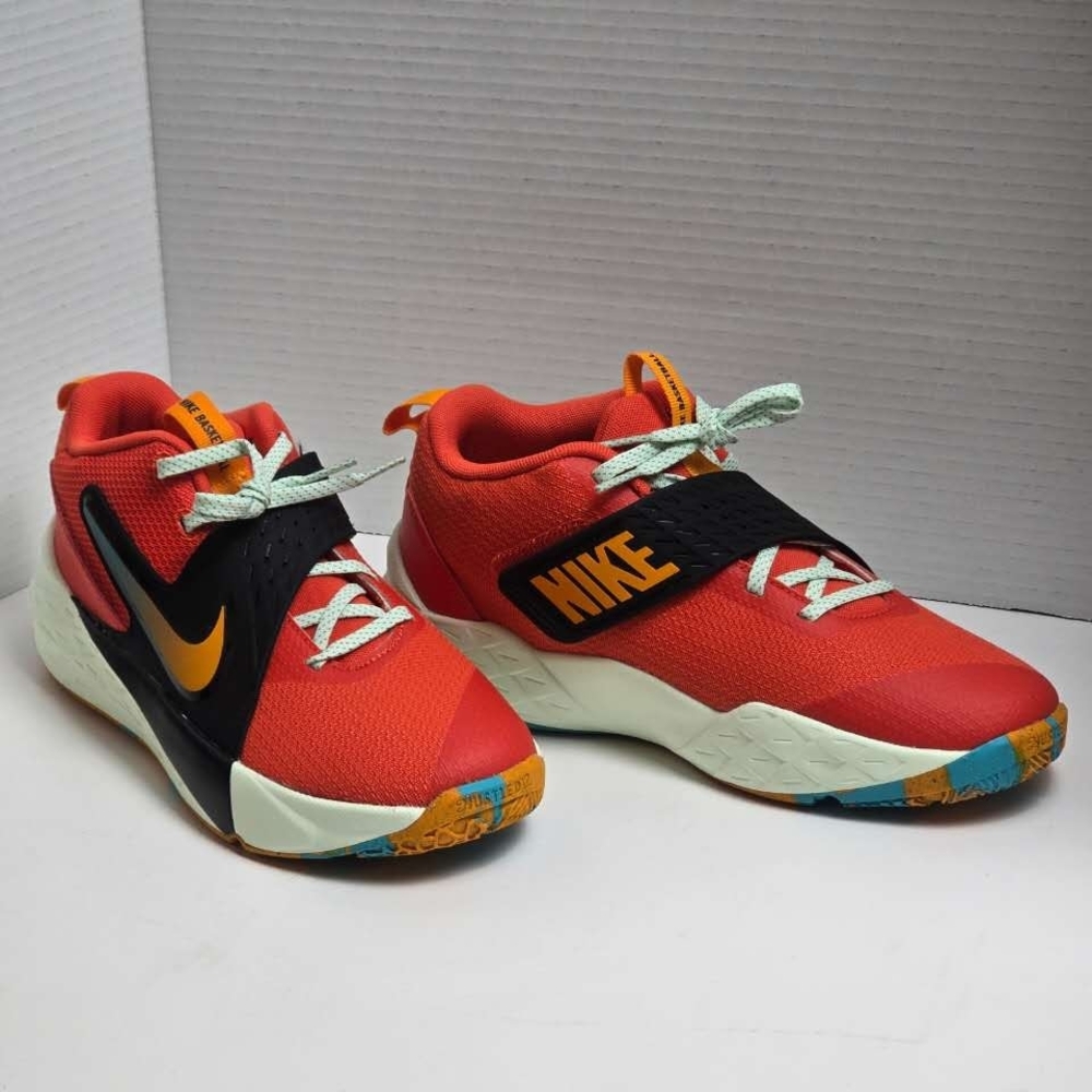 Nike Team Hustle D 12 GS Picante Red Kids Youth Basketball Shoes Y7